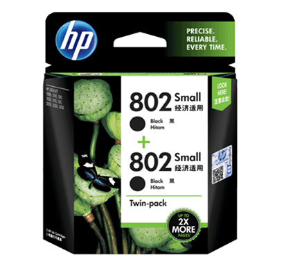 hp 802 small black ink crtg 2-pack-(l0s21aa)